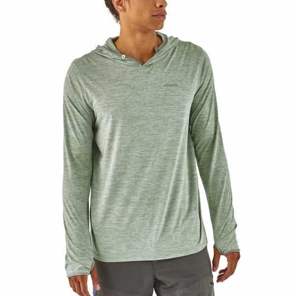 Patagonia Tropic Comfort Hoody II Celadon Fitz Trout Model Patagonia Tropic Comfort Hoody II Celadon Fitz Trout Model